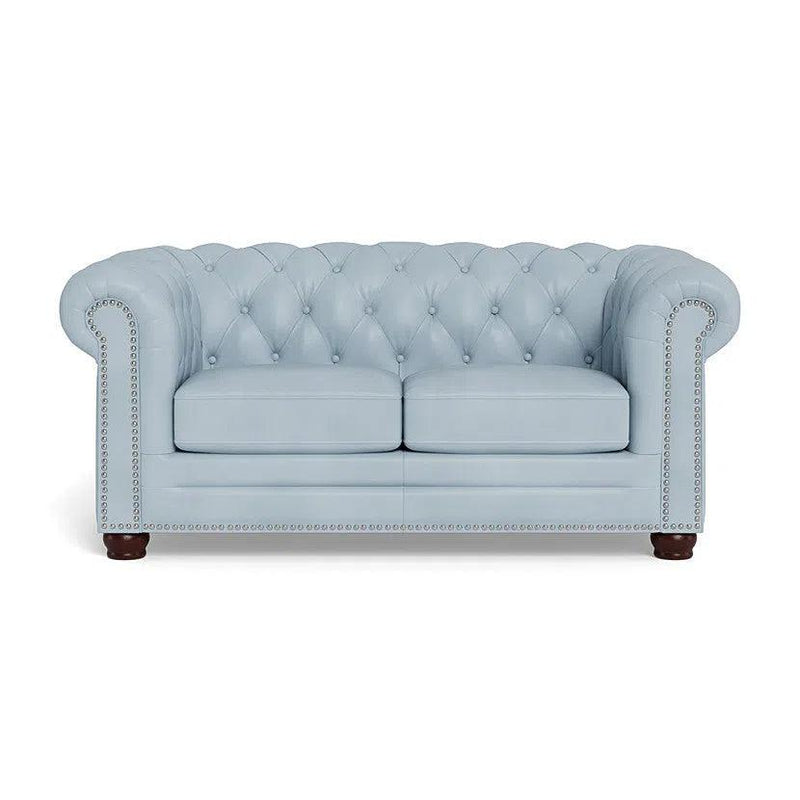 Victoria Leather Chesterfield Loveseat Sofas & Loveseats LOOMLAN By Uptown Sebastian