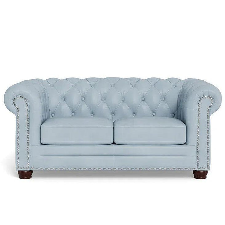 Victoria Leather Chesterfield Loveseat - LOOMLAN - Uptown Sebastian - Sofas & Loveseats