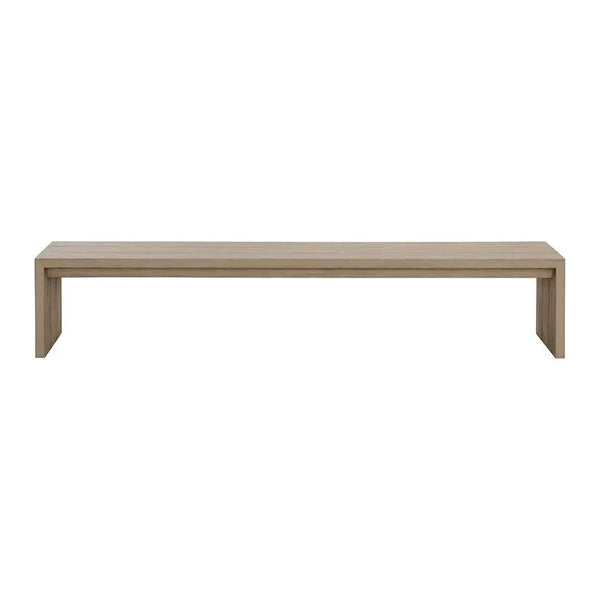 Viga Wooden Outdoor Backless Bench-Outdoor Benches-SUNPAN-LOOMLAN