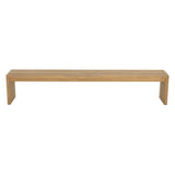 Viga Wooden Outdoor Backless Bench-Outdoor Benches-SUNPAN-LOOMLAN