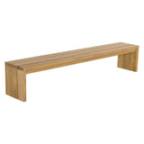 Viga Wooden Outdoor Backless Bench-Outdoor Benches-SUNPAN-Natural-LOOMLAN