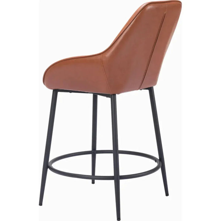 Vila Counter Stool (Set of 2) Brown - LOOMLAN - Zuo Modern - Counter Stools