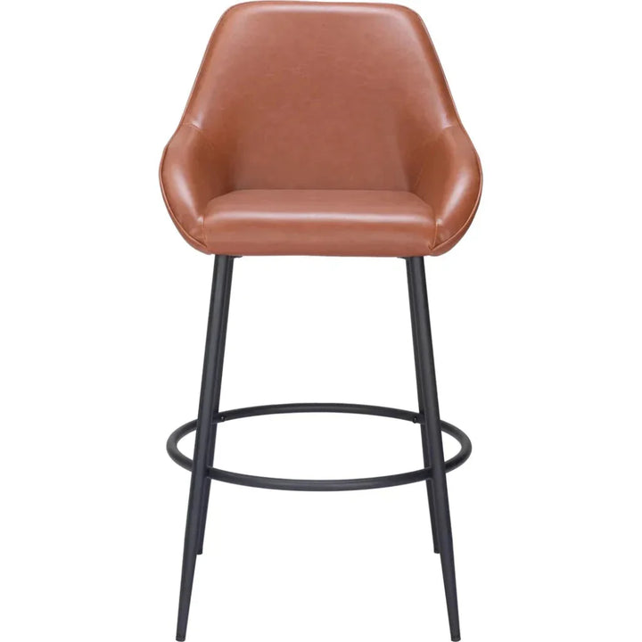 Vila Barstool (Set of 2) Brown - LOOMLAN - Zuo Modern - Bar Stools