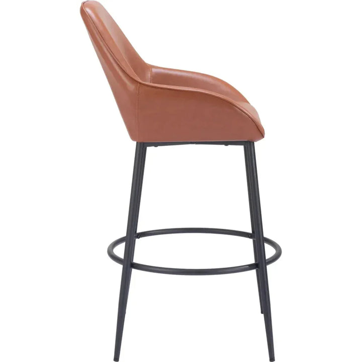 Vila Barstool (Set of 2) Brown - LOOMLAN - Zuo Modern - Bar Stools