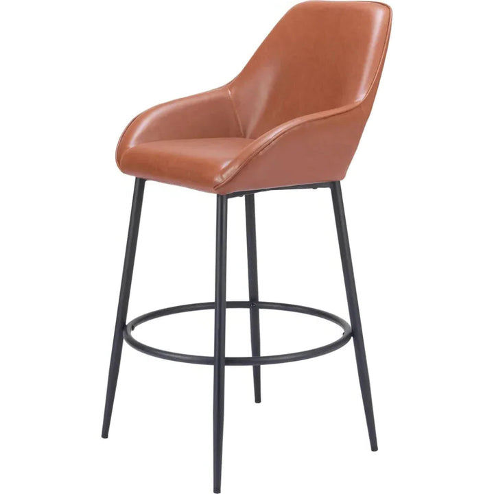 Vila Barstool (Set of 2) Brown - LOOMLAN - Zuo Modern - Bar Stools