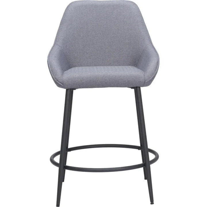 Vila Counter Stool (Set of 2) Gray - LOOMLAN - Zuo Modern - Counter Stools