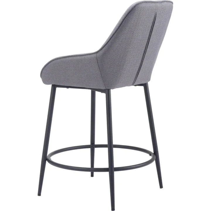 Vila Counter Stool (Set of 2) Gray - LOOMLAN - Zuo Modern - Counter Stools