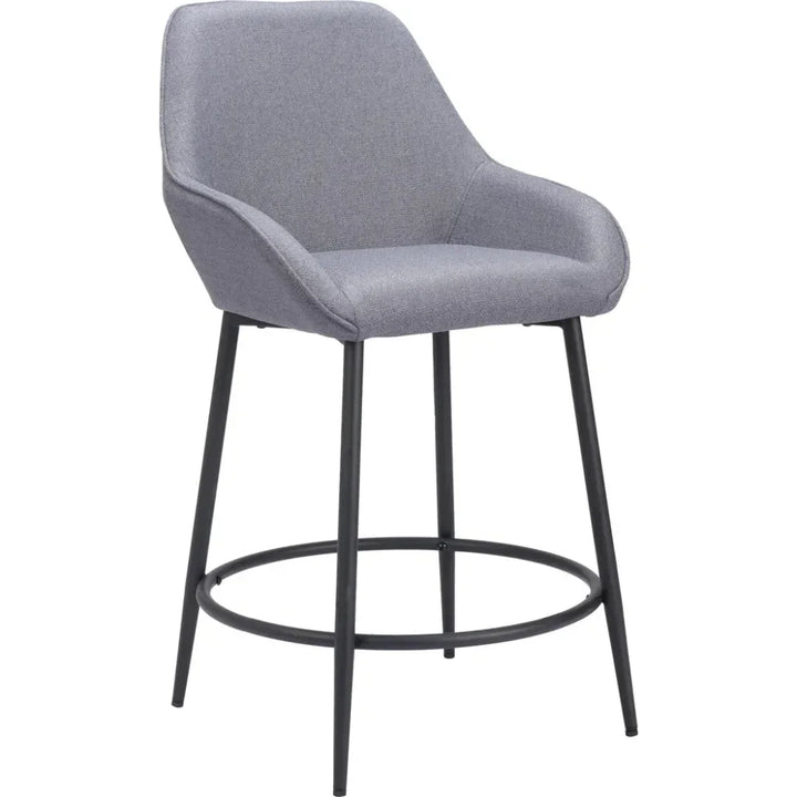 Vila Counter Stool (Set of 2) Gray - LOOMLAN - Zuo Modern - Counter Stools