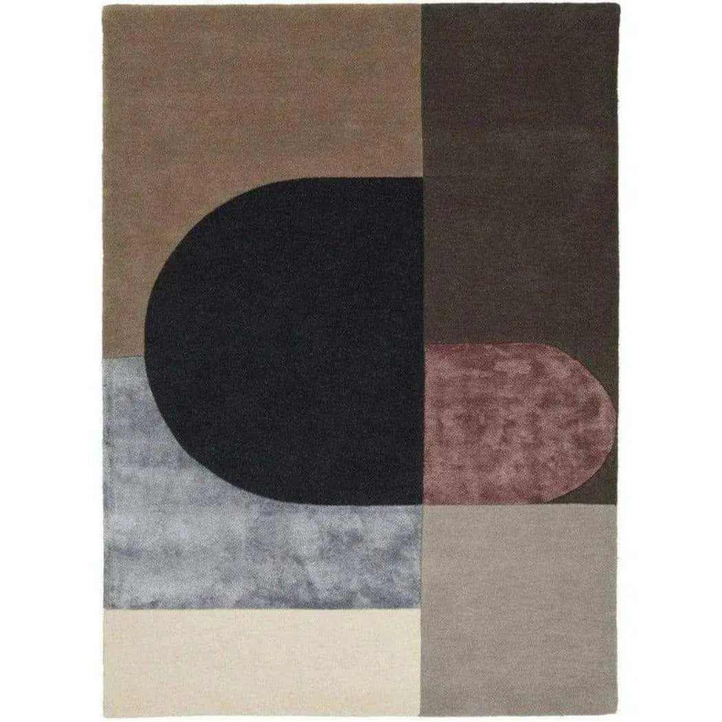 Vilja Bordeaux Brown Handmade Wool Rug