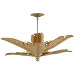 Vintage Brass Tropical Semi-Flush