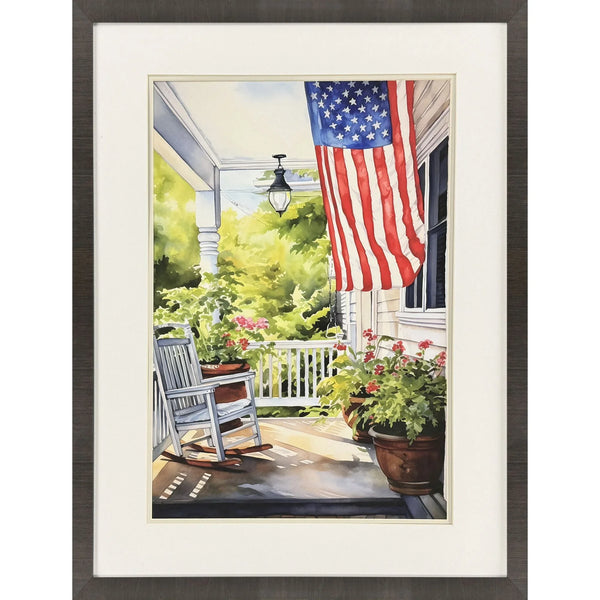 Vintage Porch I Blue Framed Wall Art
