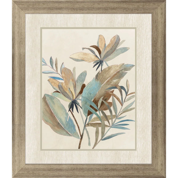 Vintage Tropics II Blue Framed Wall Art