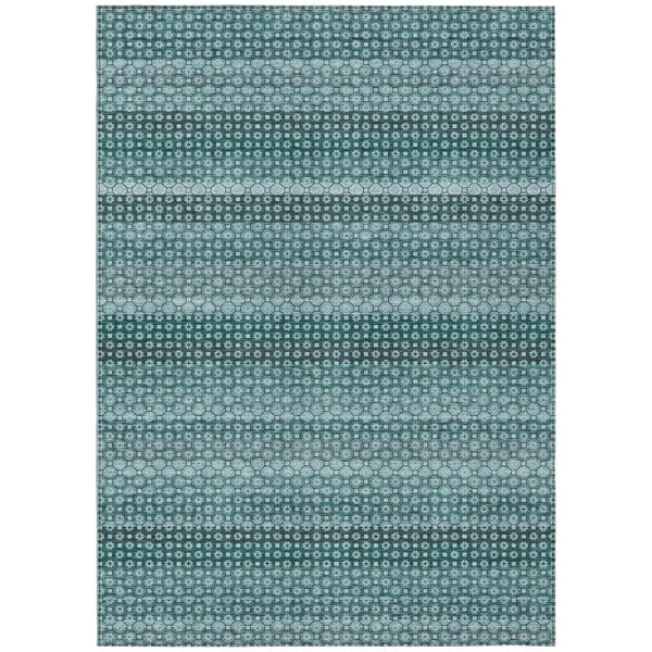 Violina Teal Washable Indoor - Outdoor Rug - LOOMLAN - LOOMLAN Rugs - Outdoor Rugs