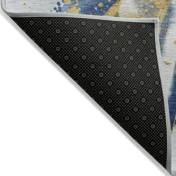 Vionetta Blue Washable Indoor - Outdoor Rug - LOOMLAN - LOOMLAN Rugs - Outdoor Rugs