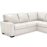 Virginia Symmetrical White Leather Sectional