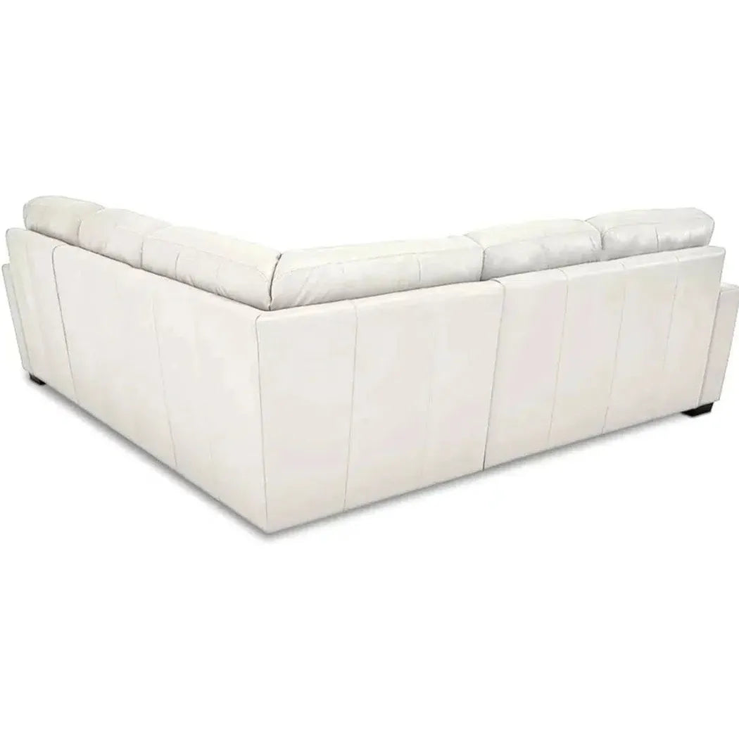 Virginia Symmetrical White Leather Sectional