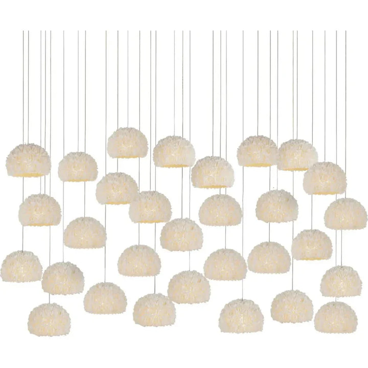 Virtu 30 - Light Rectangular Multi - Drop Pendant - LOOMLAN - Currey & Co - Pendants