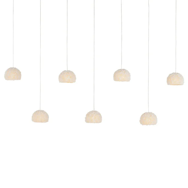 Virtu 7 - Light Rectangular Multi - Drop Pendant - LOOMLAN - Currey & Co - Pendants