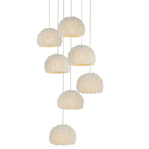 Virtu 7 - Light Round Multi - Drop Pendant - LOOMLAN - Currey & Co - Pendants