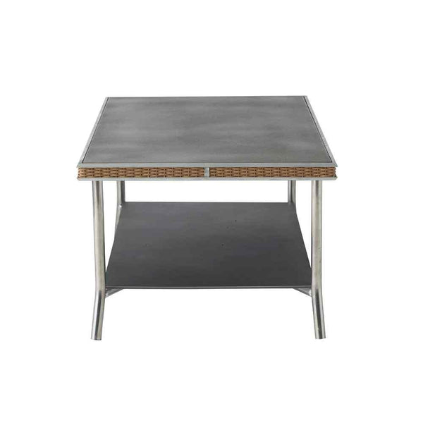 Visions 42" Rectangular Cocktail Table with Charcoal Glass Outdoor Coffee Tables LOOMLAN By Lloyd Flanders