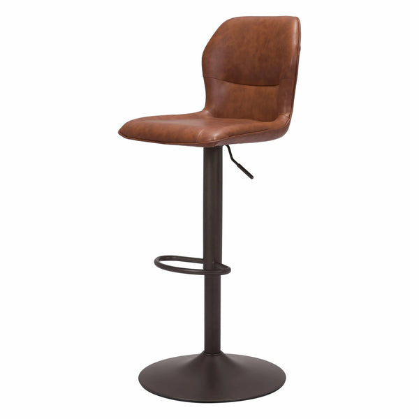 Vital Bar Chair Vintage Brown Bar Stools LOOMLAN By Zuo Modern