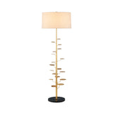 Vittoria Gold Leaf Money Tree Floor Lamp-Floor Lamps-Currey & Co-LOOMLAN