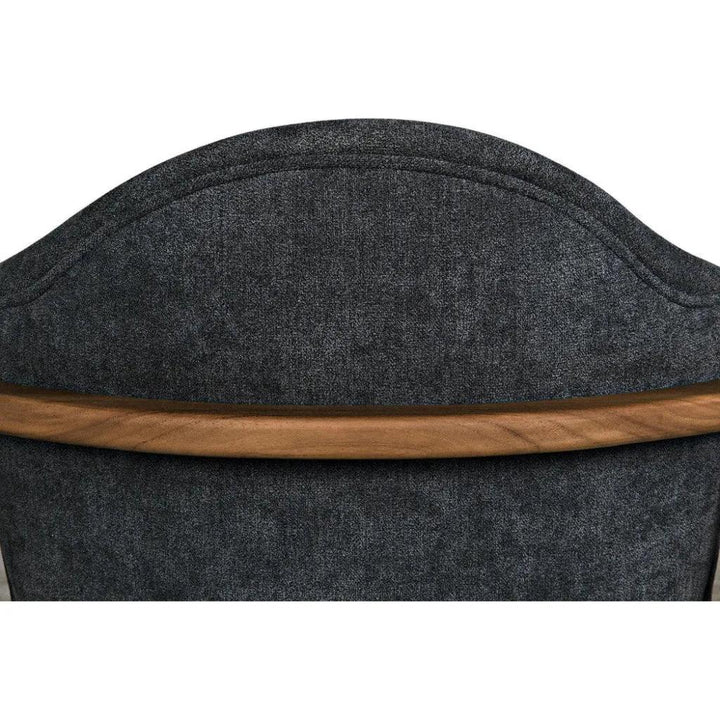 Vittorio Chair w/ Grey Fabric - LOOMLAN - Noir - Accent Chairs