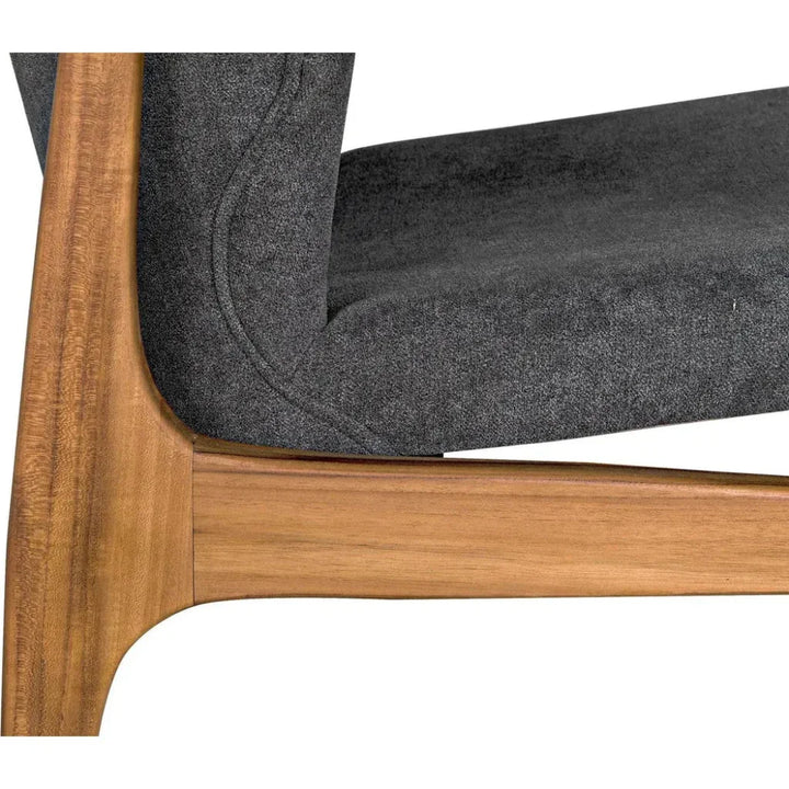 Vittorio Chair w/ Grey Fabric - LOOMLAN - Noir - Accent Chairs