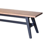 Viva Reclaimed Wood Dining Bench Black Legs