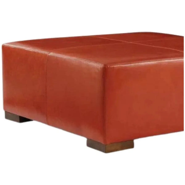 Vivian Leather Square Ottoman Coffee Table