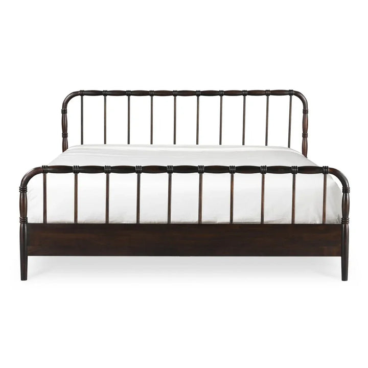 Vivian Solid Acacia Brown Wood Finish Bed - LOOMLAN - Moe's Home - Beds