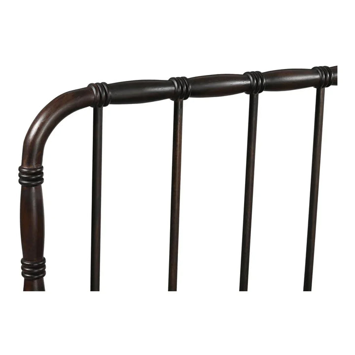 Vivian Solid Acacia Brown Wood Finish Bed - LOOMLAN - Moe's Home - Beds