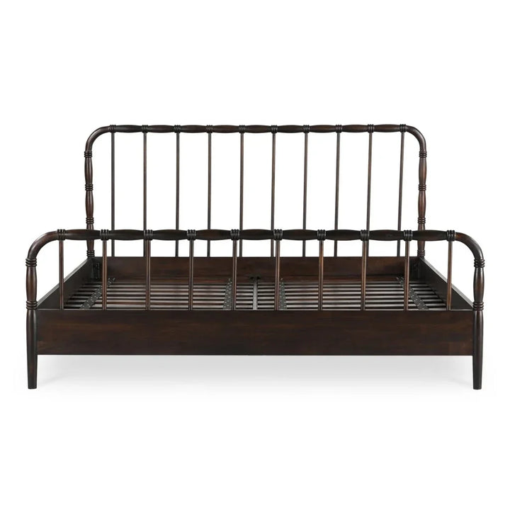 Vivian Solid Acacia Brown Wood Finish Bed - LOOMLAN - Moe's Home - Beds