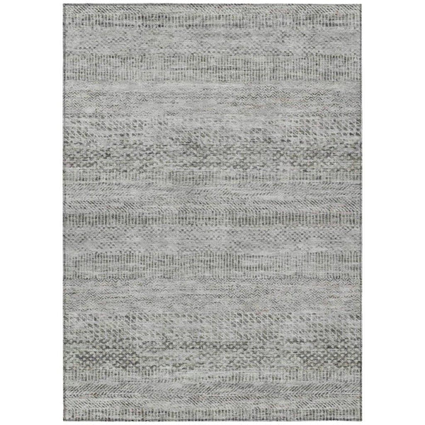 Viviennea Gray Washable Indoor - Outdoor Rug - LOOMLAN - LOOMLAN Rugs - Outdoor Rugs