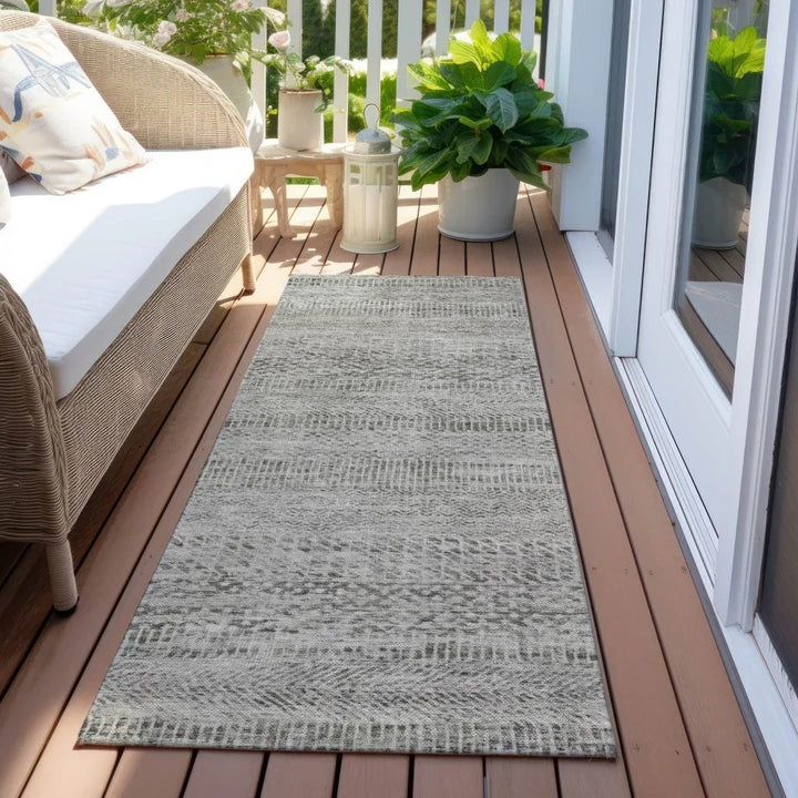 Viviennea Gray Washable Indoor - Outdoor Rug - LOOMLAN - LOOMLAN Rugs - Outdoor Rugs