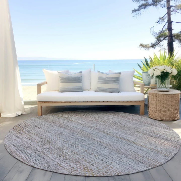Viviennea Ivory Washable Indoor - Outdoor Rug - LOOMLAN - LOOMLAN Rugs - Outdoor Rugs