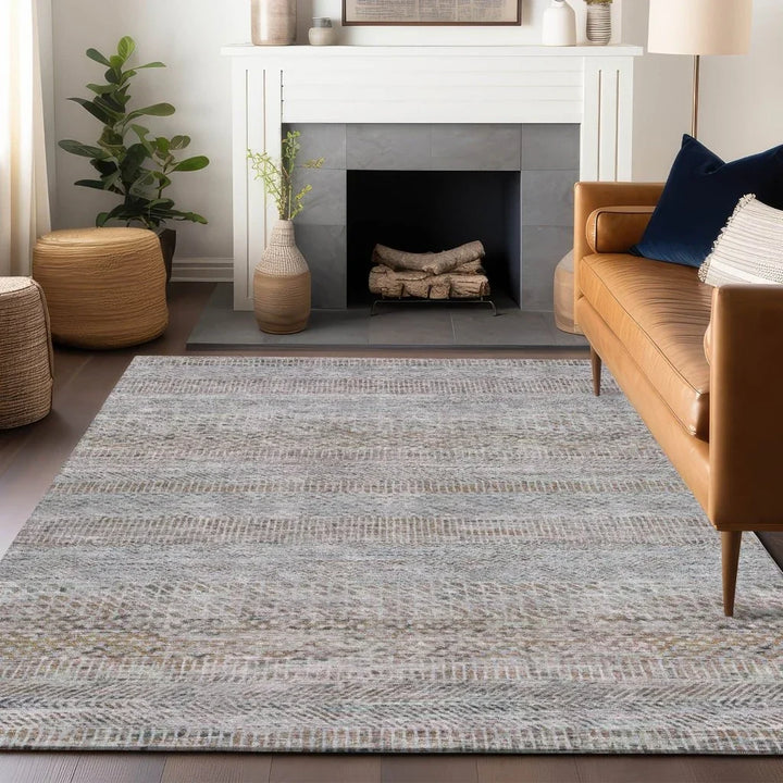 Viviennea Ivory Washable Indoor - Outdoor Rug - LOOMLAN - LOOMLAN Rugs - Outdoor Rugs