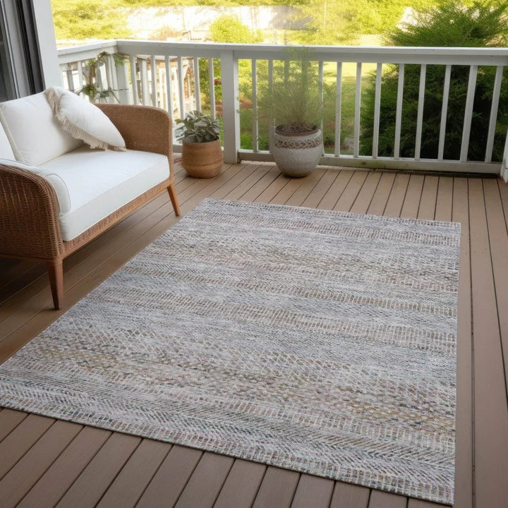 Viviennea Ivory Washable Indoor - Outdoor Rug - LOOMLAN - LOOMLAN Rugs - Outdoor Rugs