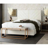 Vogue Cream Fabric Bed Frame-Beds-Diamond Sofa-LOOMLAN