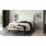 Vogue Cream Fabric Bed Frame-Beds-Diamond Sofa-LOOMLAN