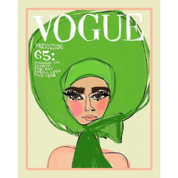 Vogue Green Artwork d Canvas With Floating