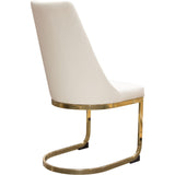 Vogue Set of (2) Dining Chairs in Cream Velvet-Dining Chairs-Diamond Sofa-LOOMLAN