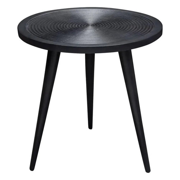 Vortex Round End Table in Black Finish - LOOMLAN - Diamond Sofa - Side Tables
