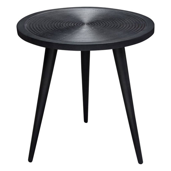 Vortex Round End Table in Black Finish-Side Tables-Diamond Sofa-LOOMLAN