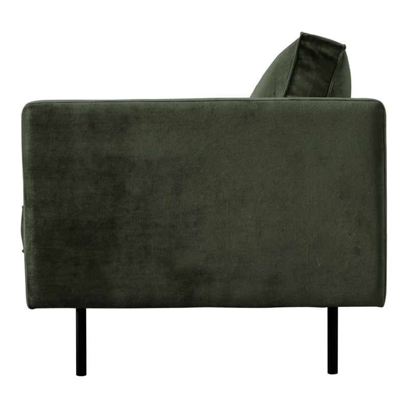 Raphael Polyester and Solid Wood Green Sofa