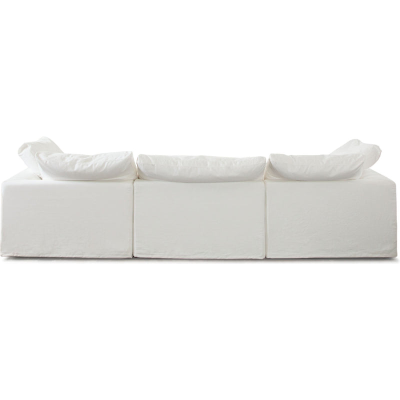 Willow 3PC Modular Sofa in White Linen Fabric