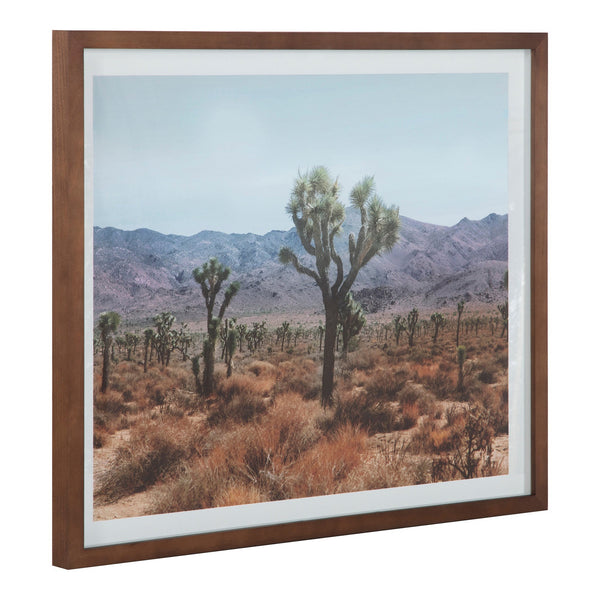 Desert Land Framed Canvas Multicolor Print
