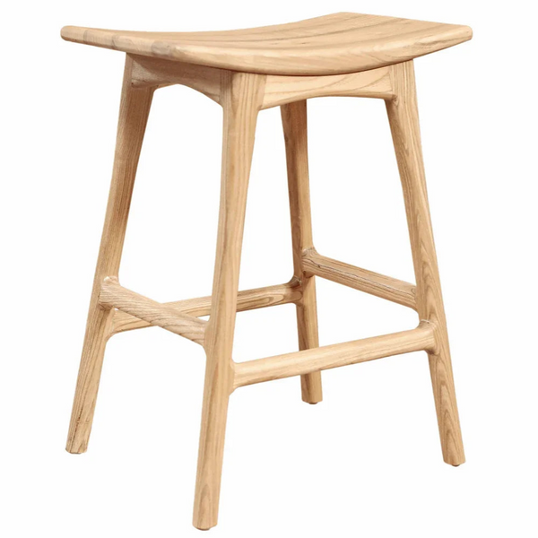 Wabi Sungkai Wooden Modern Counter Stool - LOOMLAN - Artesia - Counter Stools