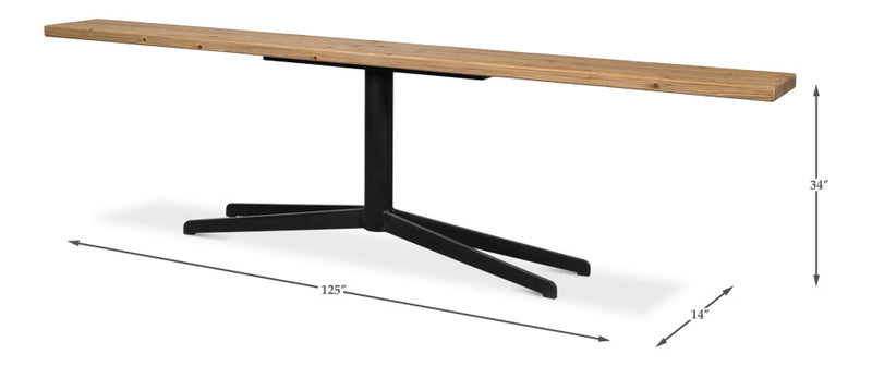 Wall Console Table Extra Long 125" Wide-Console Tables-Sarreid-LOOMLAN