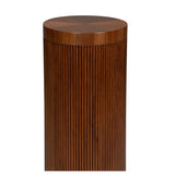 Wallace Transitional Reeded Design Wooden Pedestal-Side Tables-Wildwood-LOOMLAN